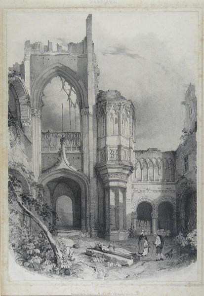 Ruines de la Commanderie de Ste. Vaubourg près Rouen, André Durand, 1ère moitié 19e siècle