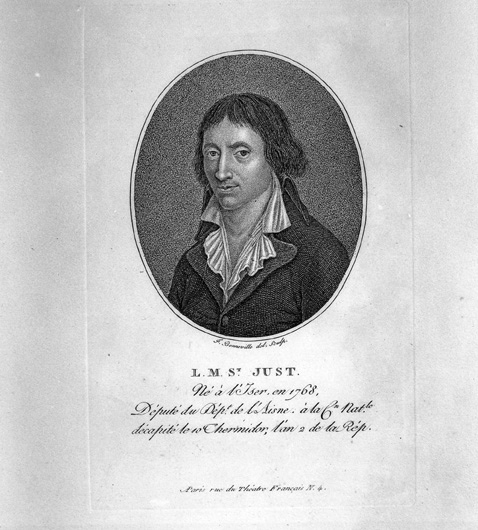 Portrait de Saint-Just, François Bonneville, 1ère moitié 19e siècle