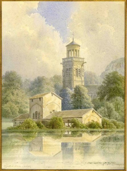 L’église et le parc de Pierrefonds, Léopold Baraquin, 19e siècle