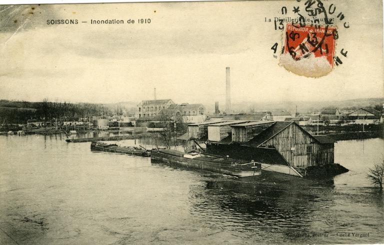 Soissons - Inondation de 1910 - La distillerie Vauxrot_0