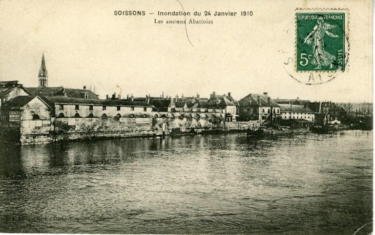 Soissons - Inondation du 24 janvier 1910 - Les anciens abattoirs_0