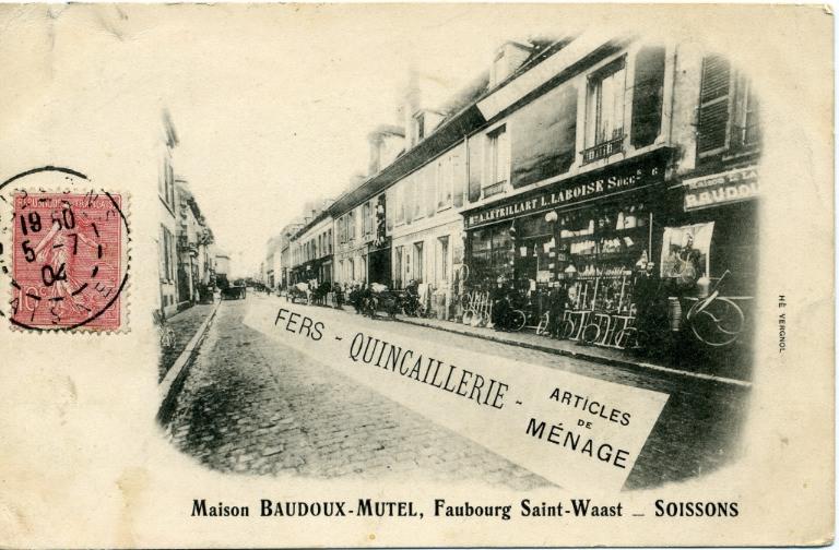 Soissons (carte postale) - Maison Baudoux-Mutel_0