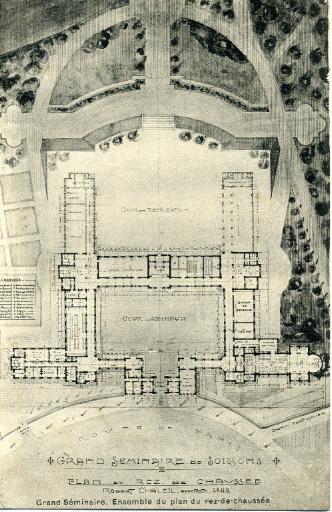 Grand séminaire de Soissons - Ensemble du plan du rez-de-chaussée_0