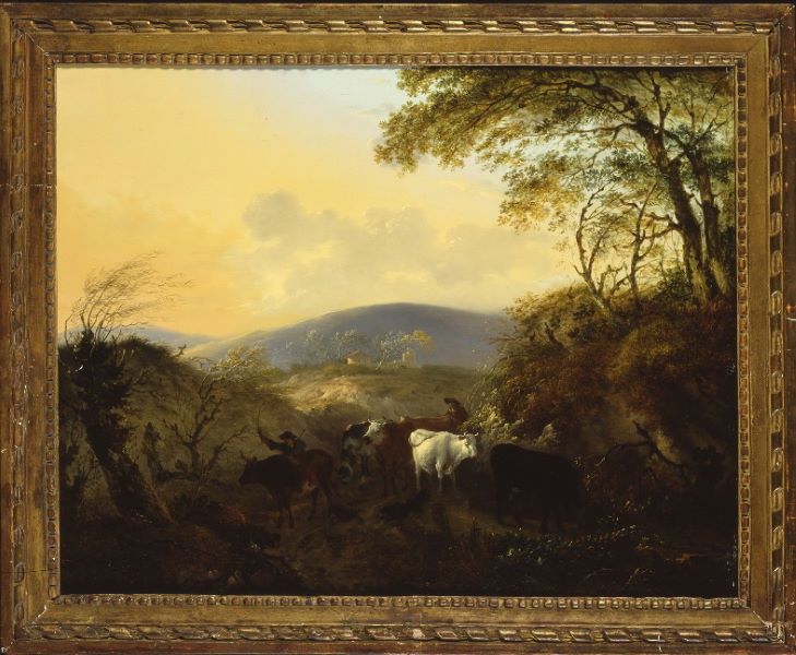 Bergers avec leur troupeau dans un paysage, Gerard Van Nymegen, 1779