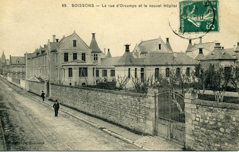 Soissons - La rue d'Orcamps et le nouvel Hôpital_0