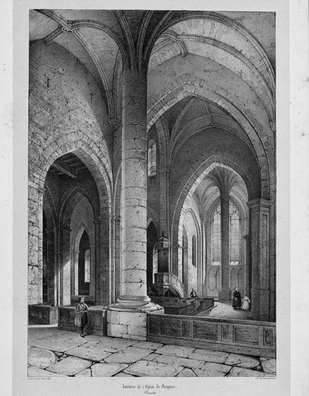 Intérieur de l’église de Bruyères, Emile Sagot, 19e siècle