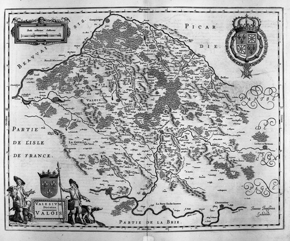 Carte du Valois., Johannes Janssonius, 17e siècle