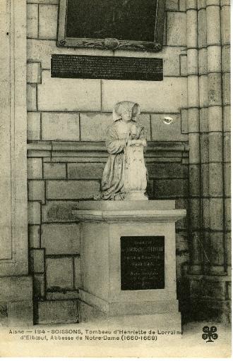 Soissons - Cathédrale - Tombeau d'Henriette de Lorraine d'Elboeuf, Abbesse de Notre Dame (1660-1669)_0