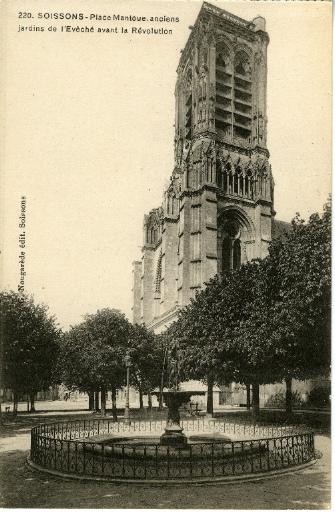 Soissons - Place Mantoue - Anciens jardins de l'Evêché avant la Révolution_0