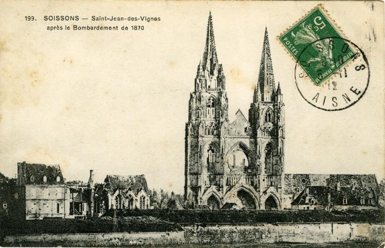 Soissons - Saint-Jean-des-Vignes après le Bombardement de 1870_0
