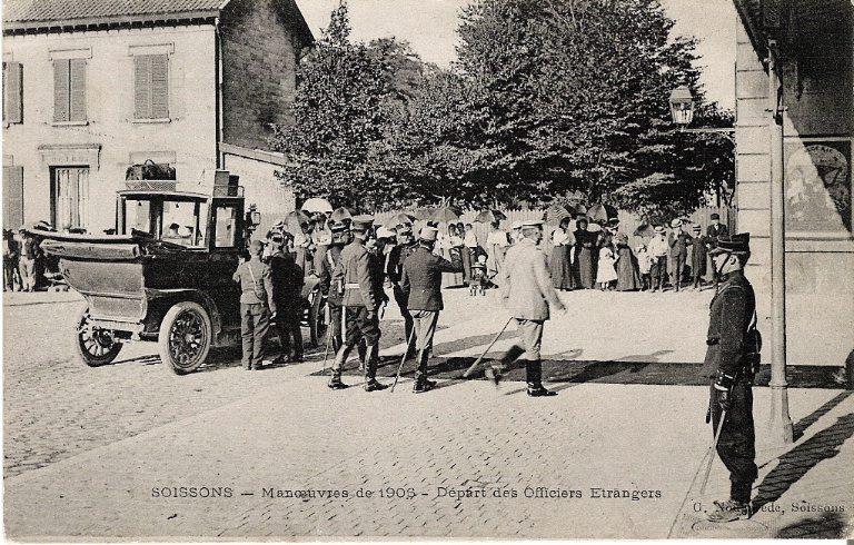 Soissons - Manoeuvres de 1906 - Départ des Officiers étrangers_0