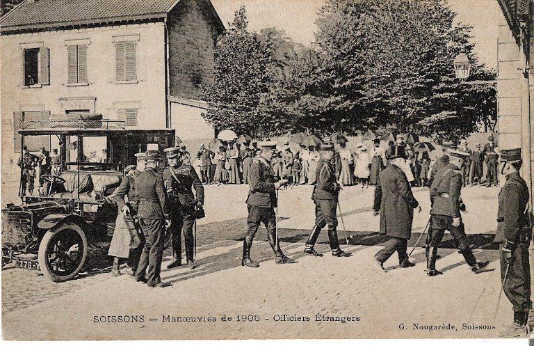 Soissons - Manoeuvres de 1906 - Officiers étrangers_0