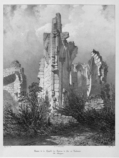 Ruines de la chapelle du château de Fère-en-Tardenois, Emile Sagot, 19e siècle