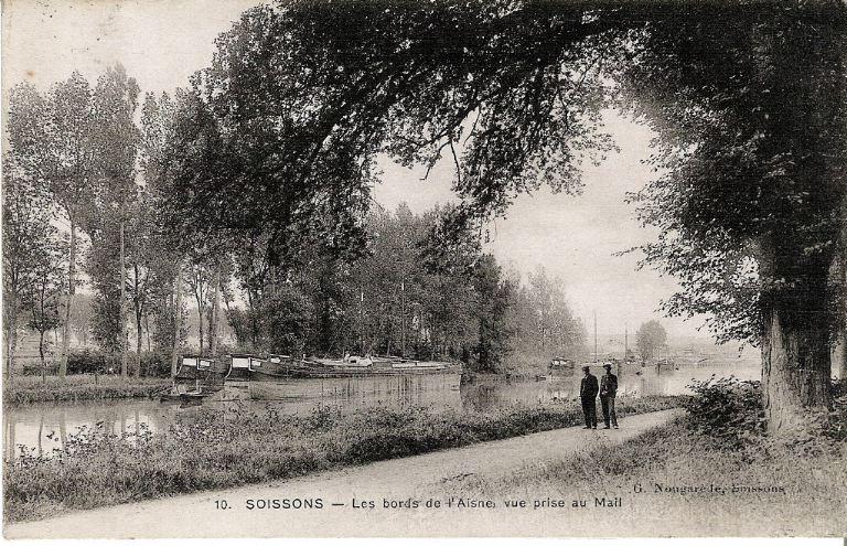 Soissons -Les bords de l'Aisne, vue prise du Mail_0