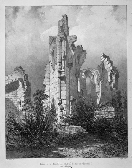 Ruines de la chapelle du château de Fère-en-Tardenois, Emile Sagot, 19e siècle