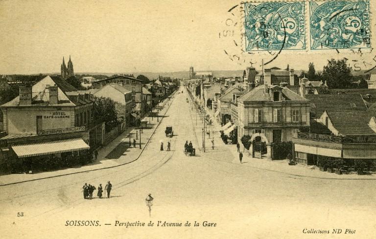 Soissons - Perspective de l'avenue de la gare_0