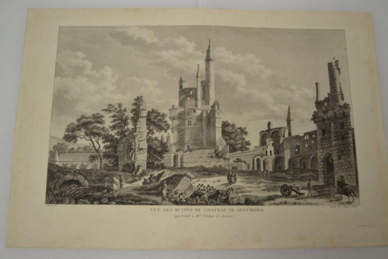 Vue des ruines du château de Septmonts, appartenant à Monseigneur l’évêque de Soissons, Jonquières Tavernier de, 18e siècle