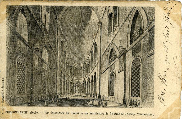 Soissons XVIIIe - Vue intérieure du Choeur et du Sanctuaire de l'Eglise de l'Abbaye Notre-Dame_0