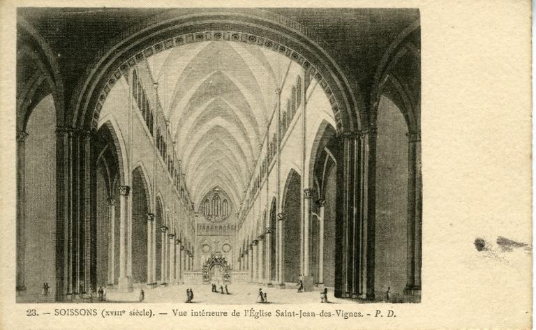 Soissons (XVIIIème) - Vue intérieure de l'Eglise Saint-Jean-des-Vignes_0