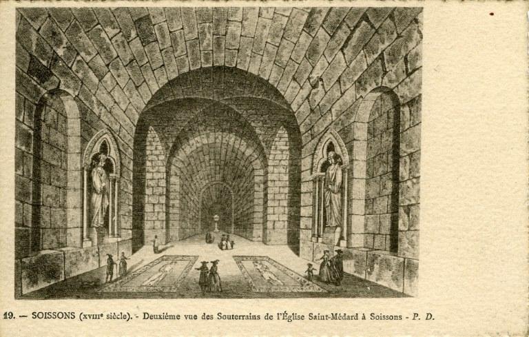 Soissons XVIIIe - 2ème vue des Souterrains de l'Eglise Saint-Médard à Soissons_0