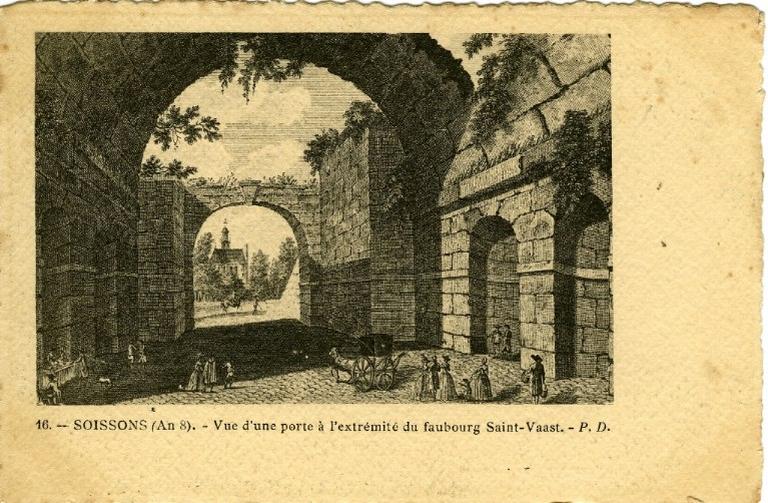 Soissons (An 8) - Vue d'une porte à l'extrémité du faubourg Saint-Waast_0