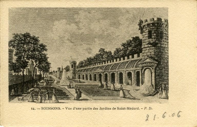 Soissons - Vue d'une partie des Jardins de Saint-Médard_0