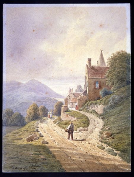 Vue du village de de Saint-Pierre-Aigle dans l’Aisne, Léopold Baraquin, 19e siècle