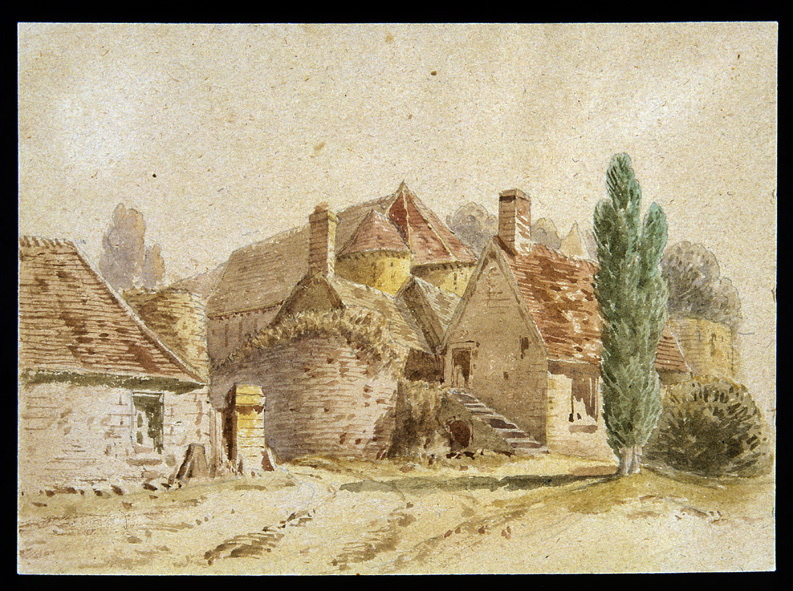 Vieille entrée à Bazoches, Léopold Baraquin, 19e siècle