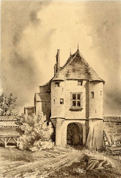Château de Noue à Pisseleux dans l’Aisne, Léopold Baraquin, 1820