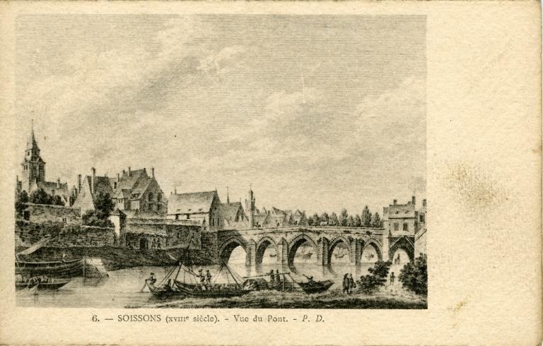 Soissons (XVIIIe siècle) - Vue du pont_0