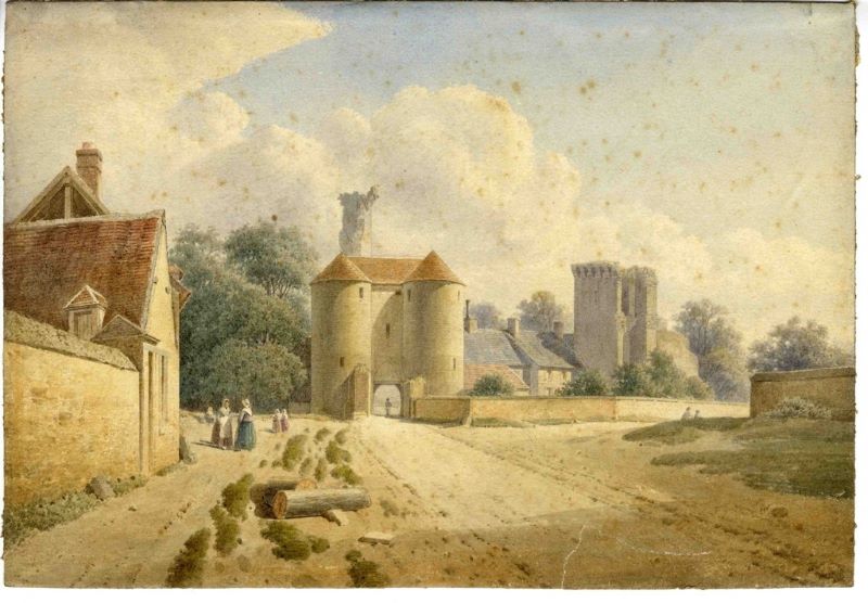 Vue du château de Montépilloy, Léopold Baraquin, 19e siècle