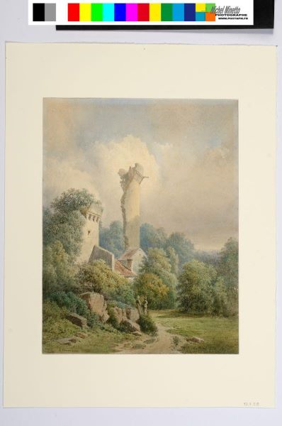 Montépilloy : tour, donjon et ruines, Léopold Baraquin, 1881