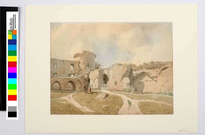 Château de Coucy : intérieur des ruines, Léopold Baraquin, 19e siècle