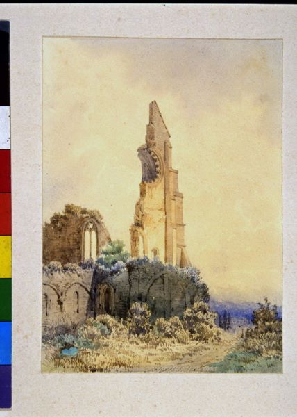 Ruines de l'église de l'abbaye de Longpont, Léopold Baraquin, 19e siècle