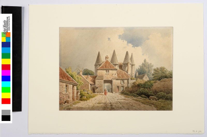 Porte d'entrée de l'abbaye de Longpont, Léopold Baraquin, 1851