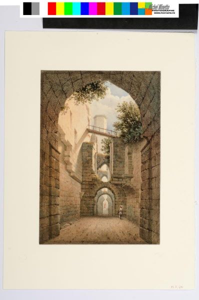 Château de Pierrefonds : escalier souterrain, Léopold Baraquin, 1851