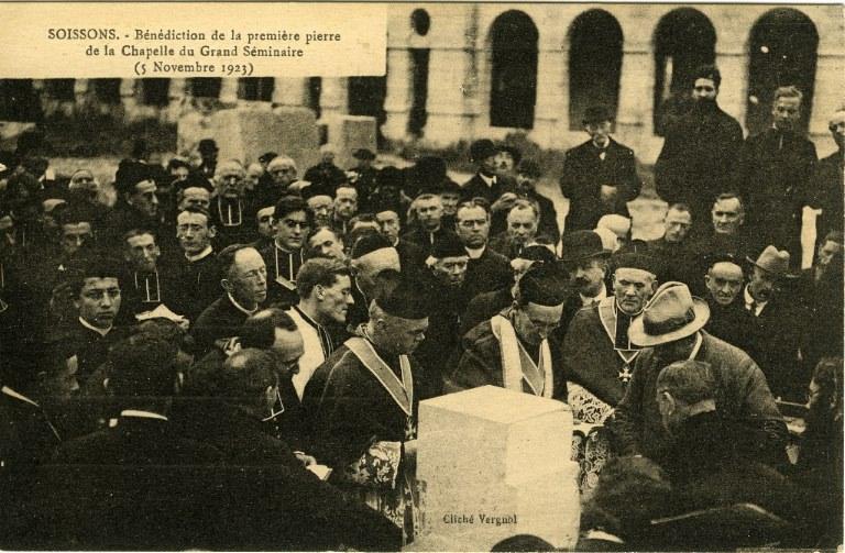 Soissons - Bénédiction de la première pierre de la Chapelle du Grand Séminaire ( 5 novembre 1923)_0