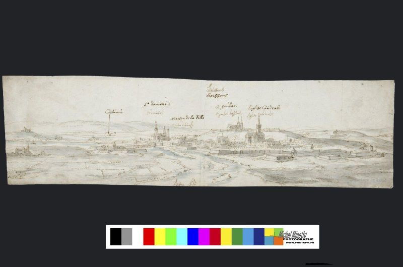 Vue de Soissons, Jan Peeters, 17e siècle
