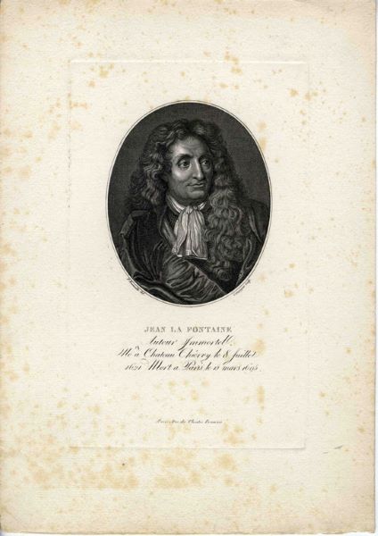 Portrait de Jean de La Fontaine, François Bonneville, 4e quart 18e siècle, 1er quart 19e siècle