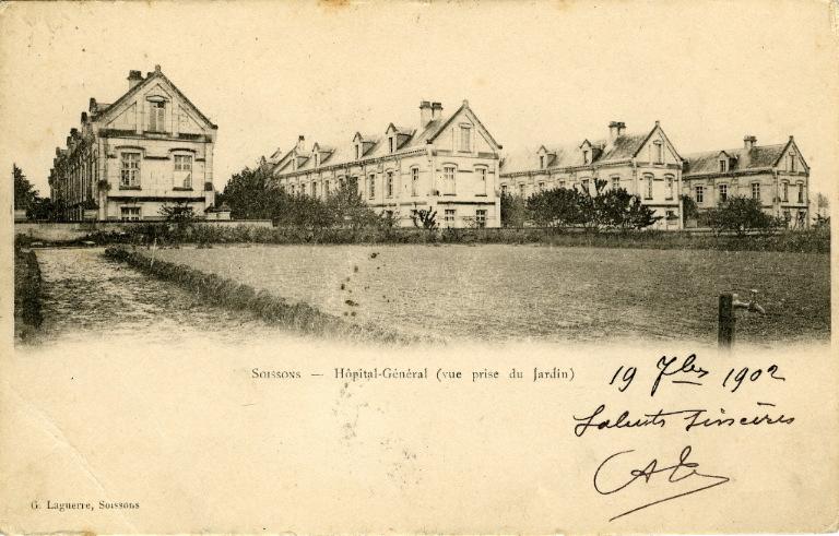 Soissons - Hôpital-Général (vue prise du Jardin)_0