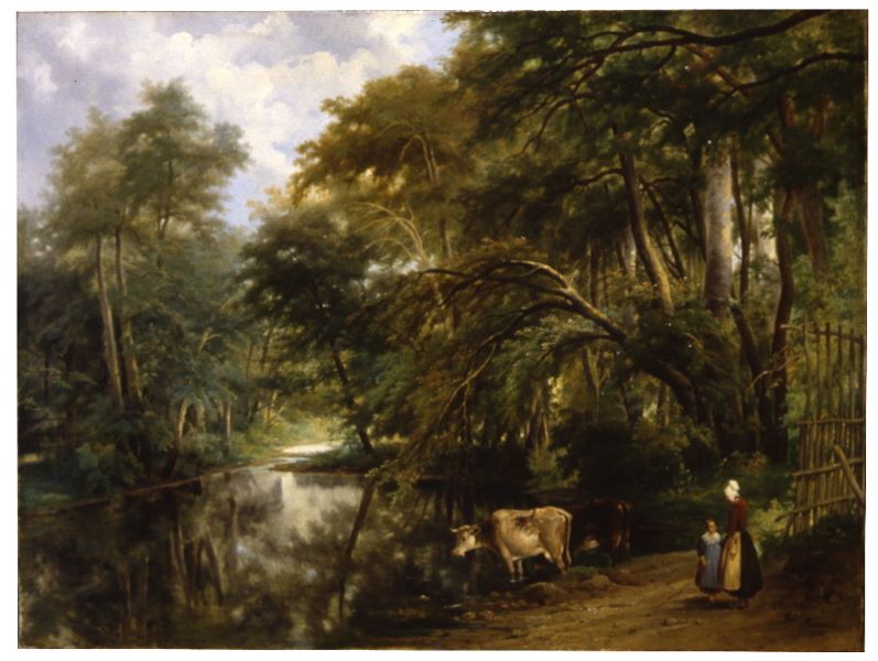 Vue de la cavée Saint-Martin, près de la forêt de Compiègne, Charles-Caïus Renoux, 1833