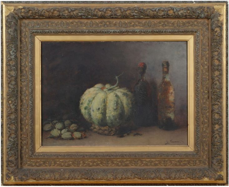 Nature morte ; Melon et bouteilles (autre titre)_0