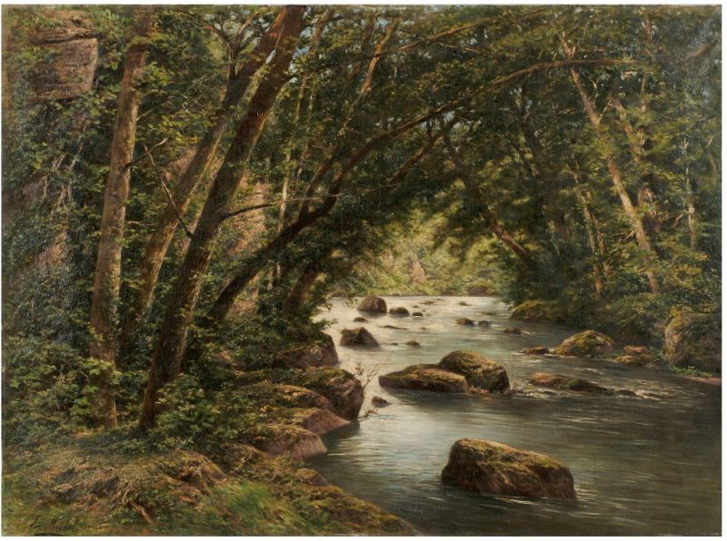 Bords de la Couse à Saillan (Auvergne), François Emile Michel, 1902