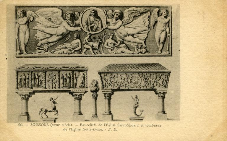 Soissons (XVIIIe siècle) - Bas-reliefs de l'Eglise Saint-Médard et tombeaux de l'Eglise Notre-Dame_0