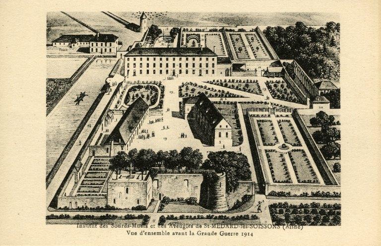 Soissons - Institut des Sourds-Muets et des Aveugles de Saint-Médard-les-Soissons - Vue d'ensemble avant la grande guerre 1914_0