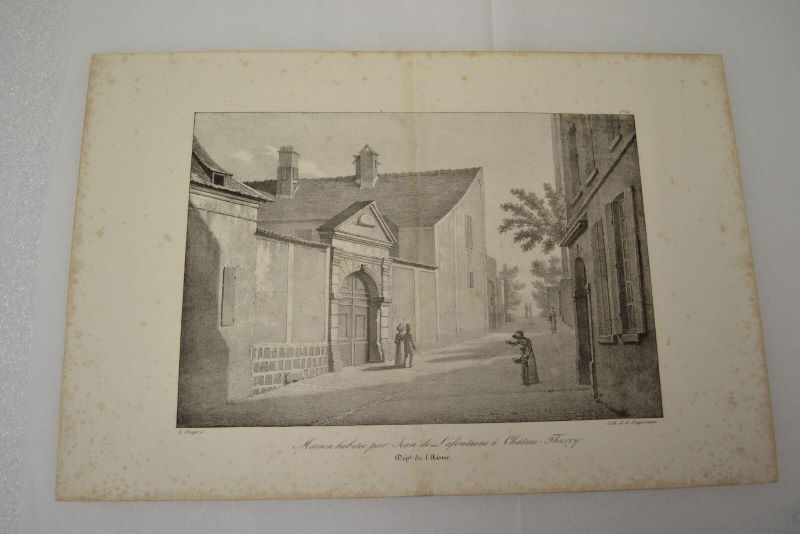 Maison habitée par Jean de La Fontaine à Château-Thierry, Édouard Pingret, 1er quart 19e siècle