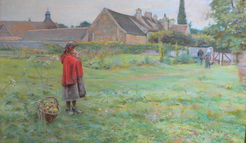 Dans l’herbe (titre du Salon), Maurice Eliot, 1887