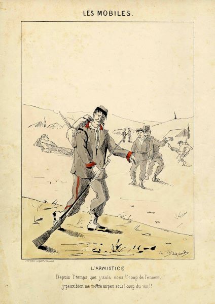 Croquis sur la Mobile de l’Oise : L'Armistice, Henri Brispot, 1871 vers