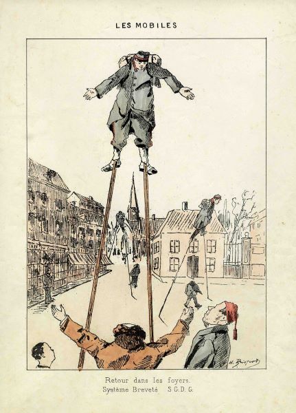 Croquis sur la Mobile de l’Oise : Retour dans les foyers, Henri Brispot, 1871 vers
