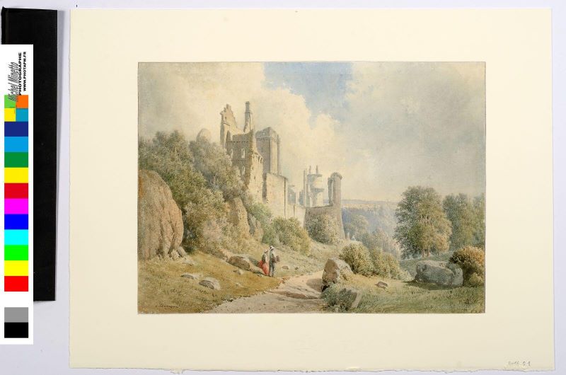 Ruines du Château de Pierrefonds avant 1862, Léopold Baraquin, 1862 avant